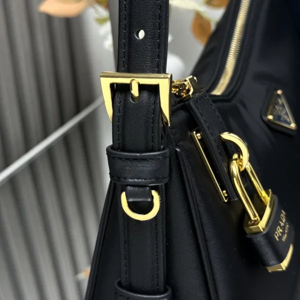 Rep Prada Aimée large Re-Nylon shoulder bag with padlock 0113