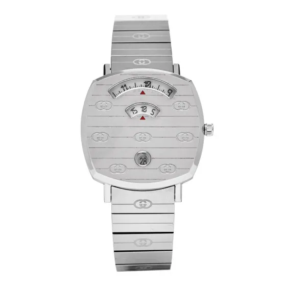 GUCCI Stainless Steel 35mm Grip Quartz Watch 0118