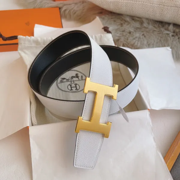 Rep HERMES BELT-SILVER GOLD 0119