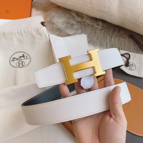 Rep HERMES BELT-SILVER GOLD 0119