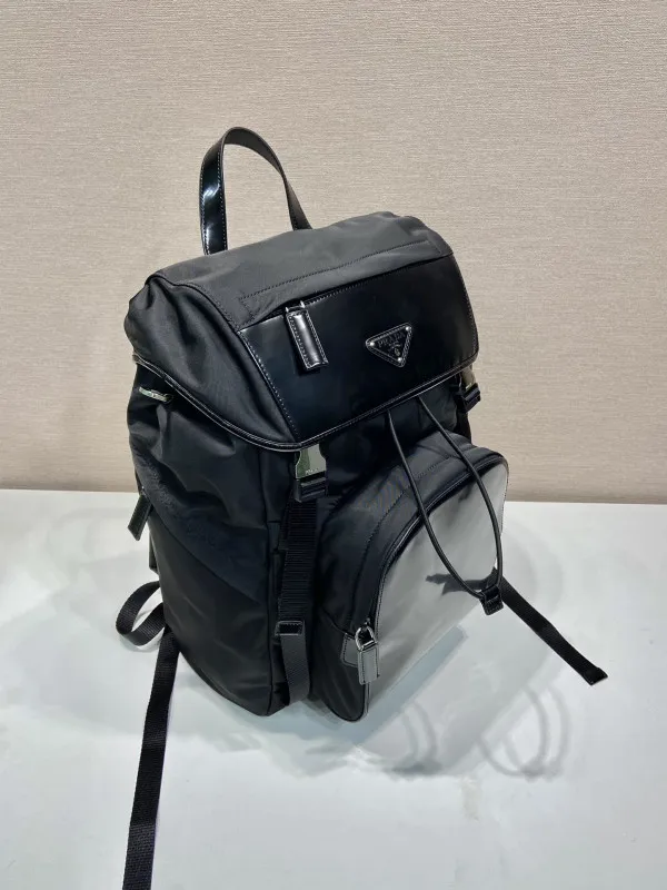 Rep PRADA Re-Nylon and brushed leather backpack 0114