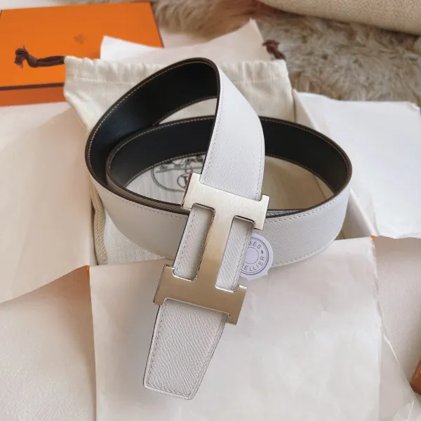 Rep HERMES BELT-SILVER GOLD 0119