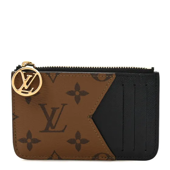 LOUIS VUITTON Reverse Monogram Zipped Romy Card Holder 0112