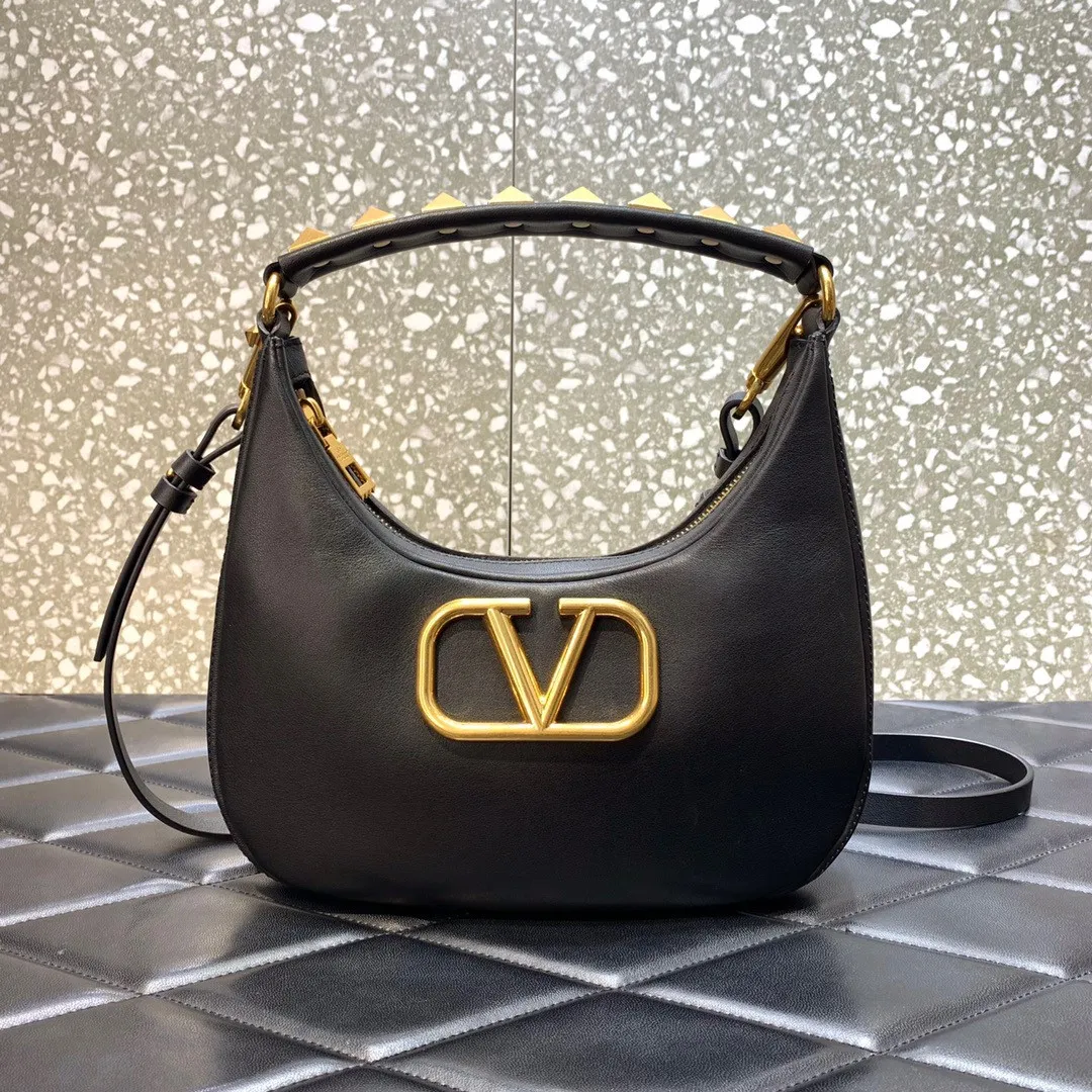 VALENTINO STUD SIGN CALFSKIN HOBO BAG 0117