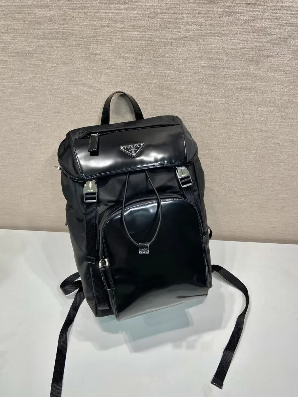 Rep PRADA Re-Nylon and brushed leather backpack 0114