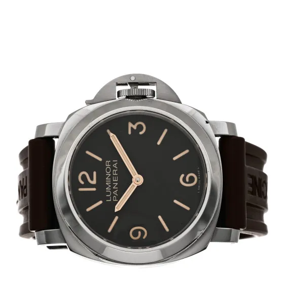 Cheap PANERAI Stainless Steel Rubber 44mm Luminor Base Manual Winding Watch Black PAM00390 0118