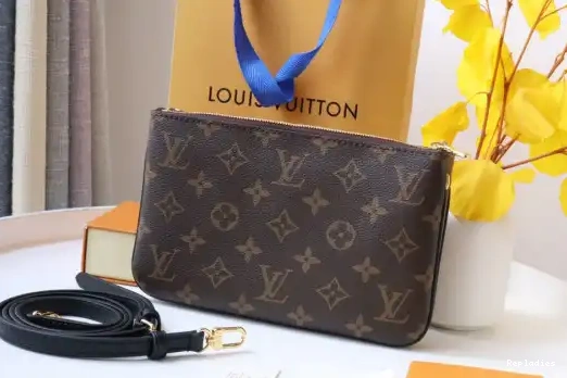 Rep VUITTON DOUBLE POCHETTE LOUIS ZIP 0227