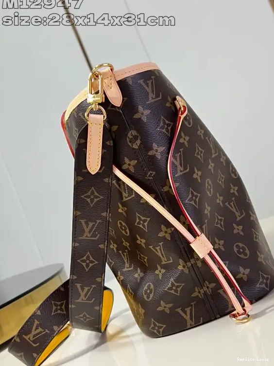 Rep Out MM-31*28*14cm Louis Bandoulière Vuitton Neverfull Inside 0314