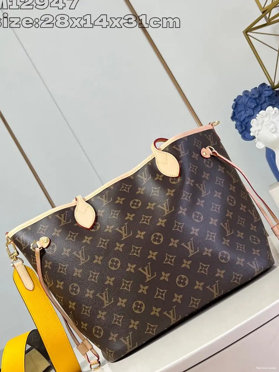 Rep Out MM-31*28*14cm Louis Bandoulière Vuitton Neverfull Inside 0314